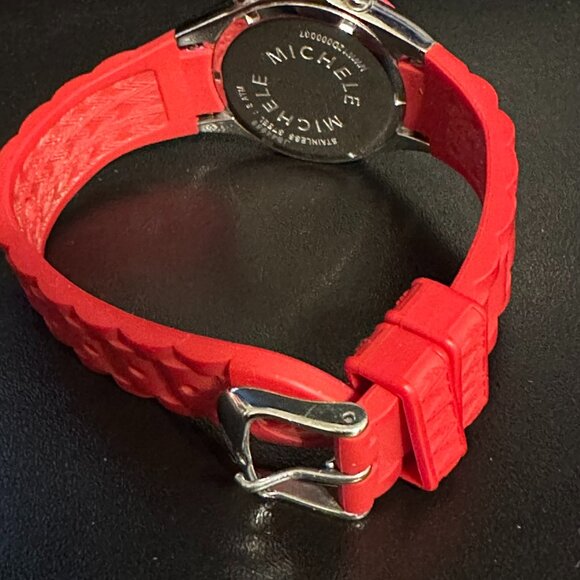 Michele Tahitian Jelly Bean Watch - Red (MWW12D000007) - BRAND NEW BATTERY - Picture 10 of 14